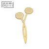 Two Beautiful Daisies Badge Brooch Die Cast Gold Metal Hard Enamel Zinc Alloy Lapel Pin Wholesale Manufacturer