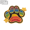 Custom Cartoon Colorful Cute Kitten Palm Print Stars Lapel Pin Wholesale Manufacturer Hard Enamel Gold Metal Badge