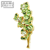 Quotation Green Plant Leaf Design Lapel Pin Art Excellent Design Small Simple Clean Gold Metal Soft Enamel Badge For Gift