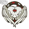Manufacturer An Angel With Two Heads Pin Cartoon Eyes That Can Rotate Black Nickel Metal Badges Make An Enamel Pin For Gift