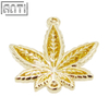 Wholesale Manufacturer Magnificent cool gold leaf glitter soft enamel zinc alloy Lapel Pin