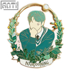 Custom Cartoon Handsome Korean Star Lapel Pin Shades Of Green Green Beautiful Dream Wreath Hard Enamel Gold Metal Badge For Gift