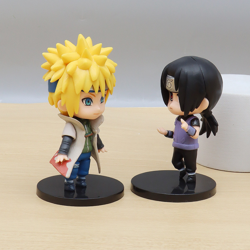 NARUTO 6 Q Version KAKASHI NARUTO SASUKE Car Decoration Animation Garage Kit Model Home Accessories