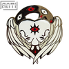 Manufacturer An Angel With Two Heads Pin Cartoon Eyes That Can Rotate Black Nickel Metal Badges Make An Enamel Pin For Gift