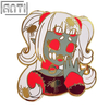 Custom Cartoon Cute Little Girl With Two Ponytails Lapel Pin Handsome Red Spider Gold Metal Hard Enamel Zinc Alloy Badge