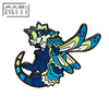Custom Cartoon Blue And Green Gradient Strange Animals Lapel Pin High Quality Zinc Alloy Hard Enamel Badge Brooch For Gift