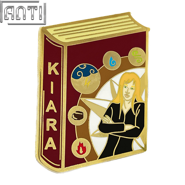 Trader Red Cartoon Grimoire Pin Wizard Of Handsome Blond Men High Quality Gold Metal Hard Enamel Make An Enamel Pin For Gift