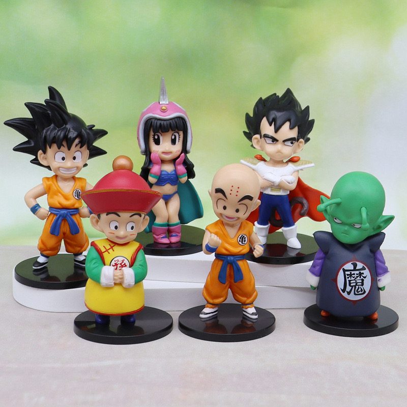 Dragon Ball 6-Piece Set Of Net Celebrity WUKONG Garage Kit Blind Box Decoration Animation Garage Kit Wholesale Car Decoration Car Decoration